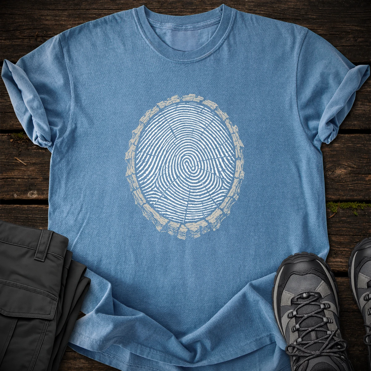 Fingerprint Tree Trunk T-shirt