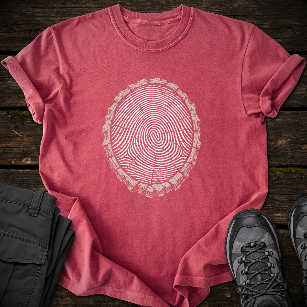 Fingerprint Tree Trunk T-shirt