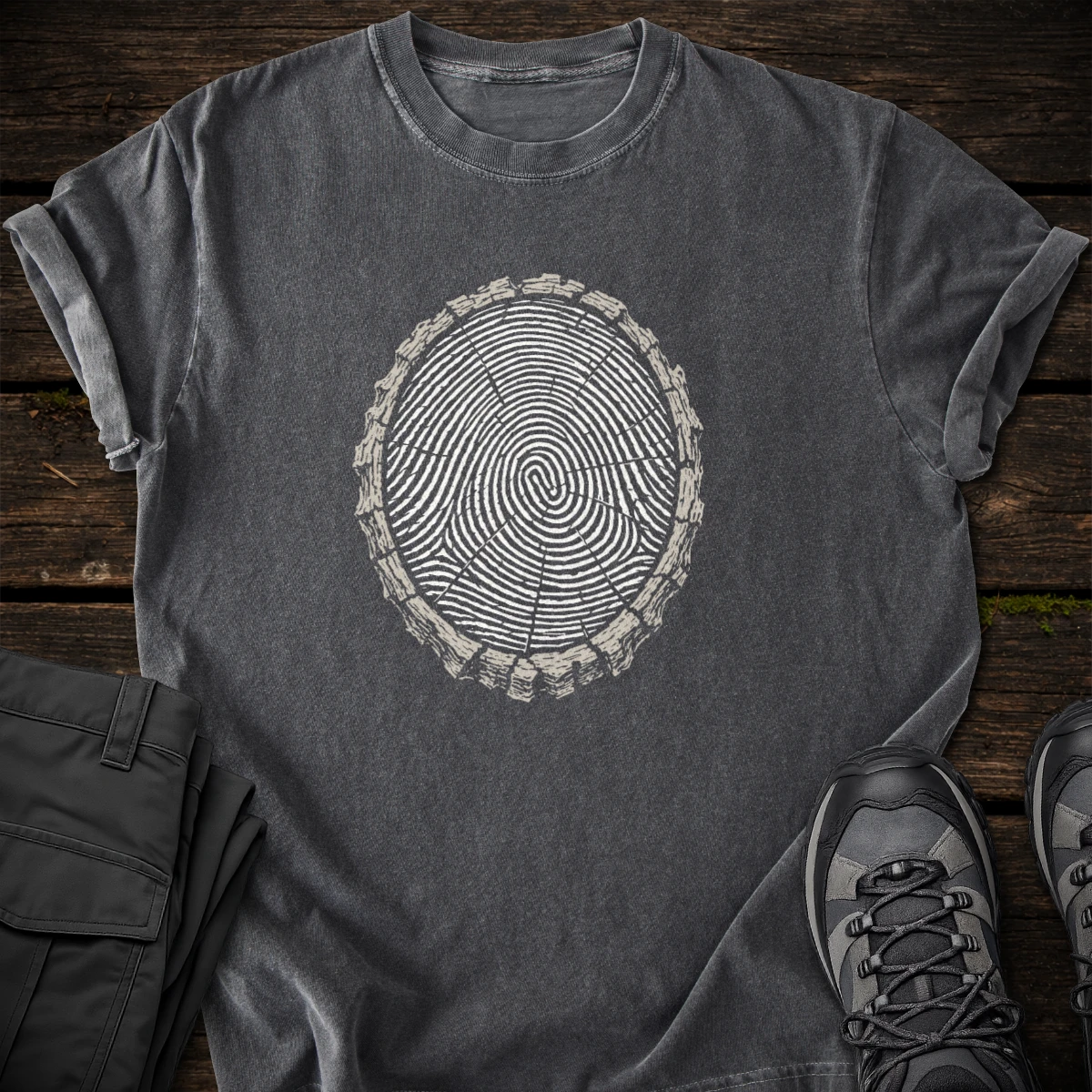 Fingerprint Tree Trunk T-shirt