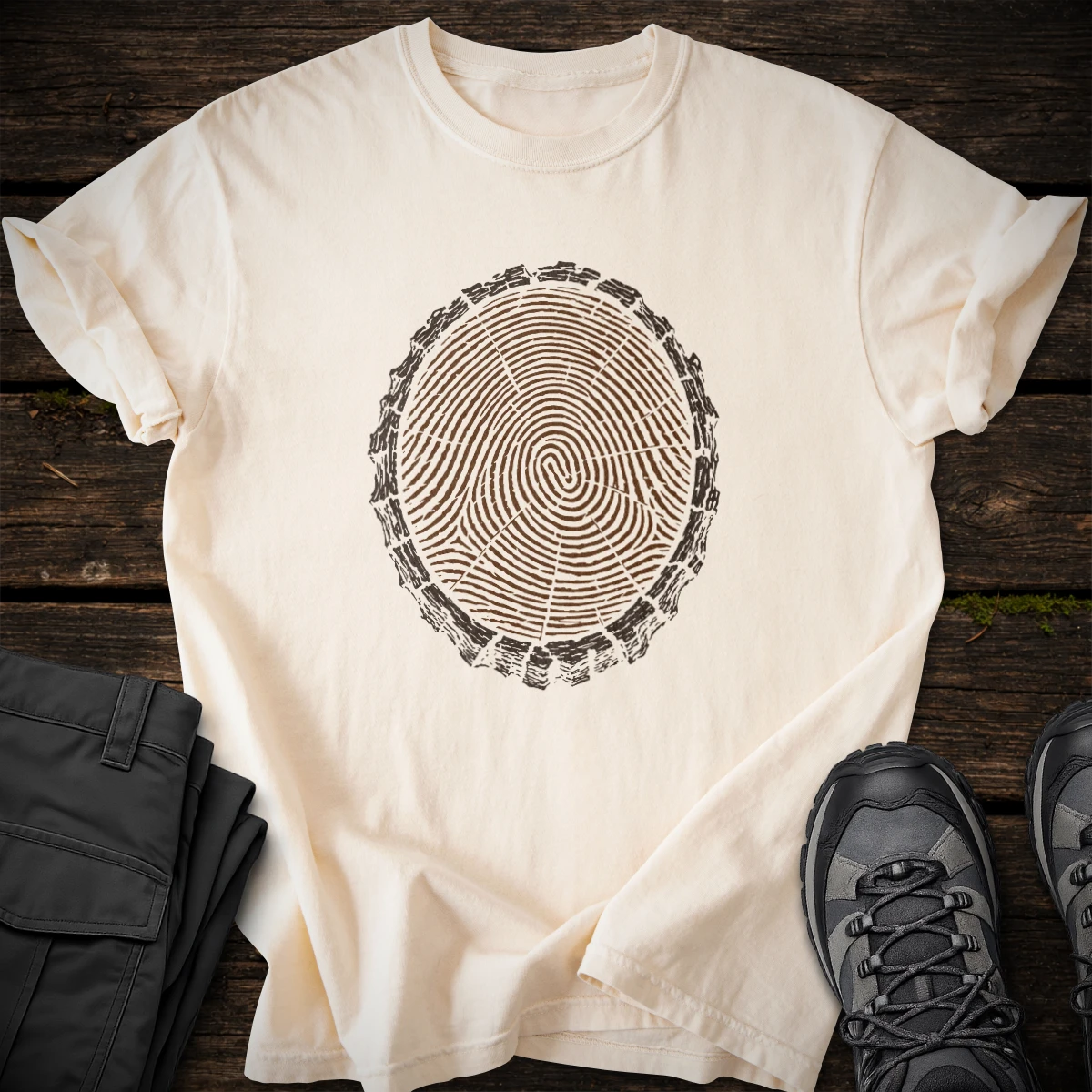 Fingerprint Tree Trunk T-shirt