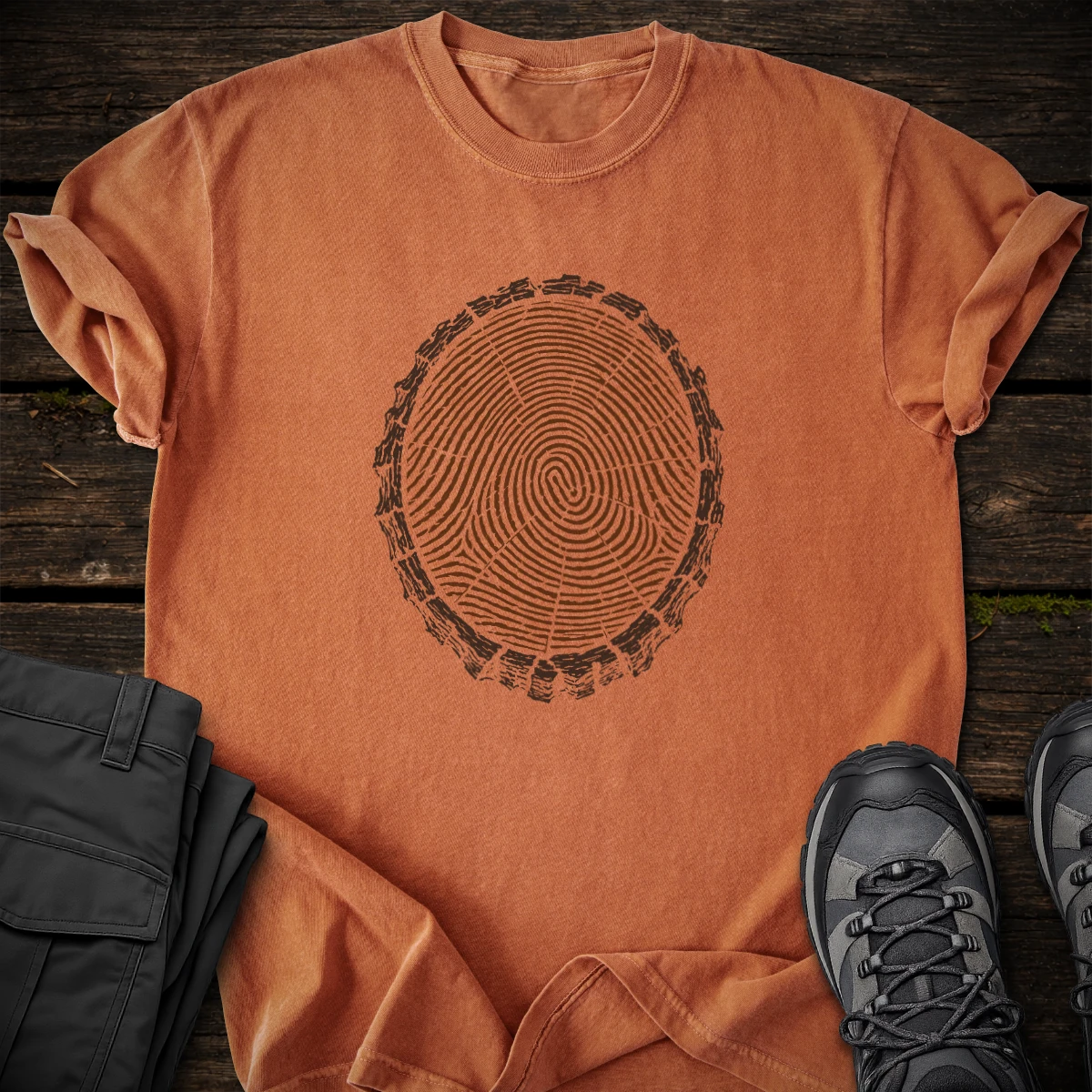 Fingerprint Tree Trunk T-shirt