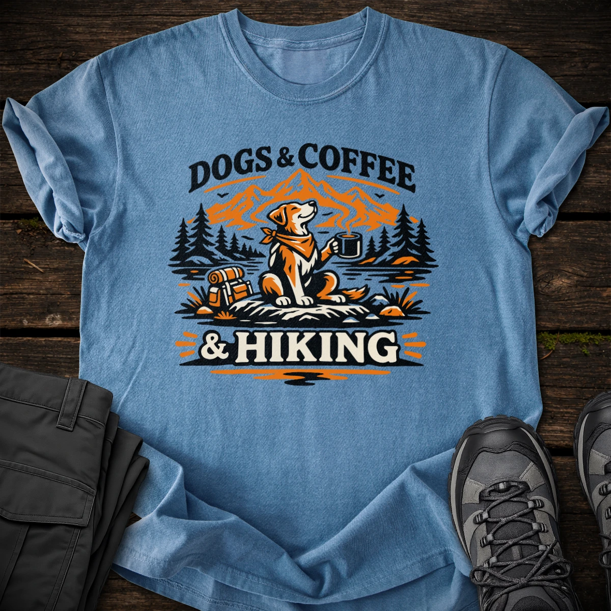 Dogs & Coffee & Hiking T-shirt