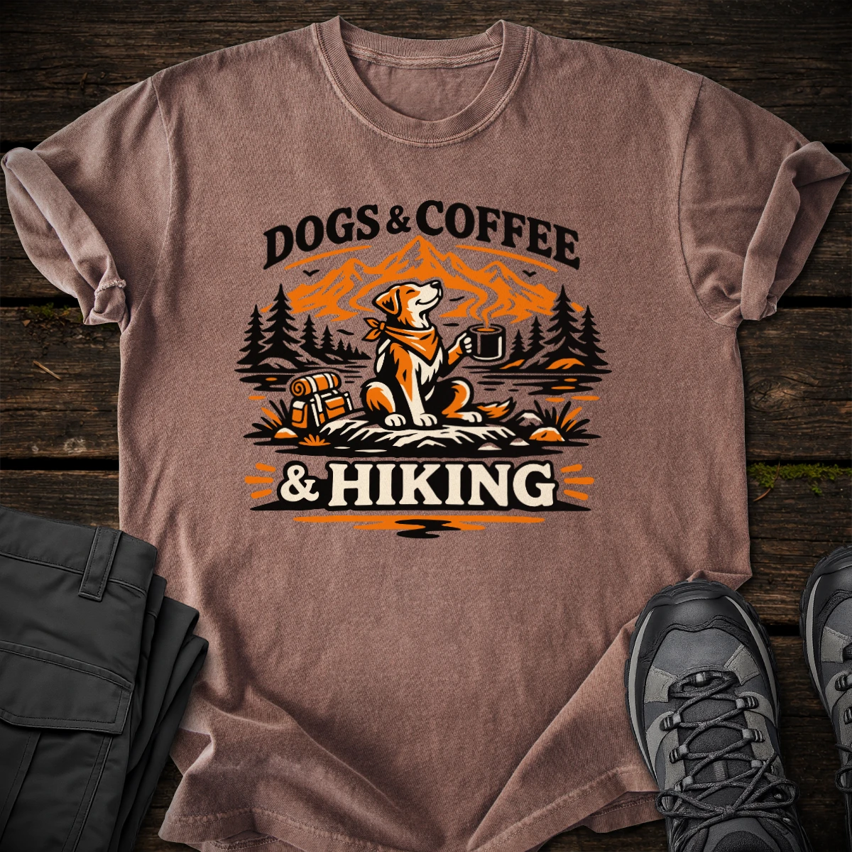 Dogs & Coffee & Hiking T-shirt