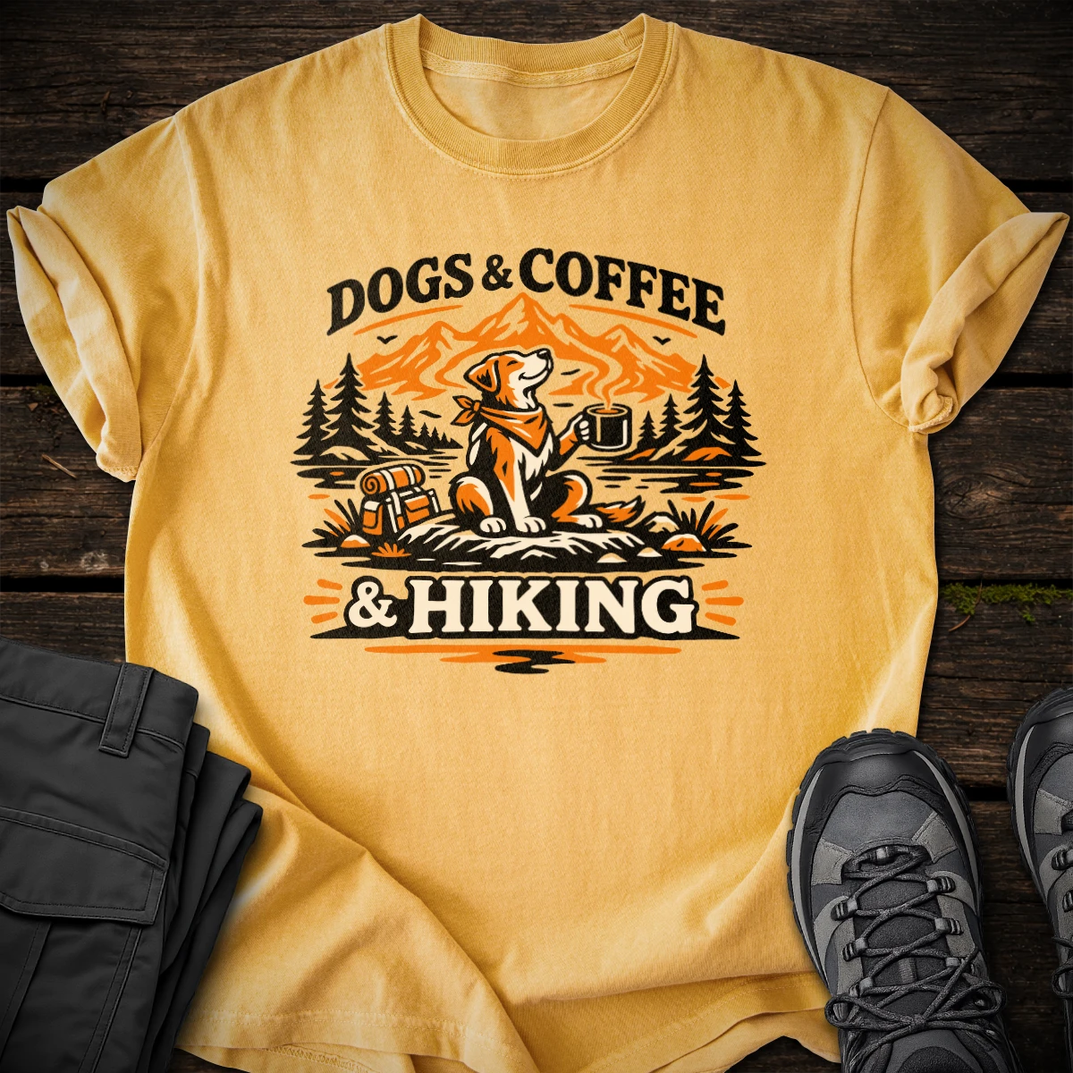 Dogs & Coffee & Hiking T-shirt
