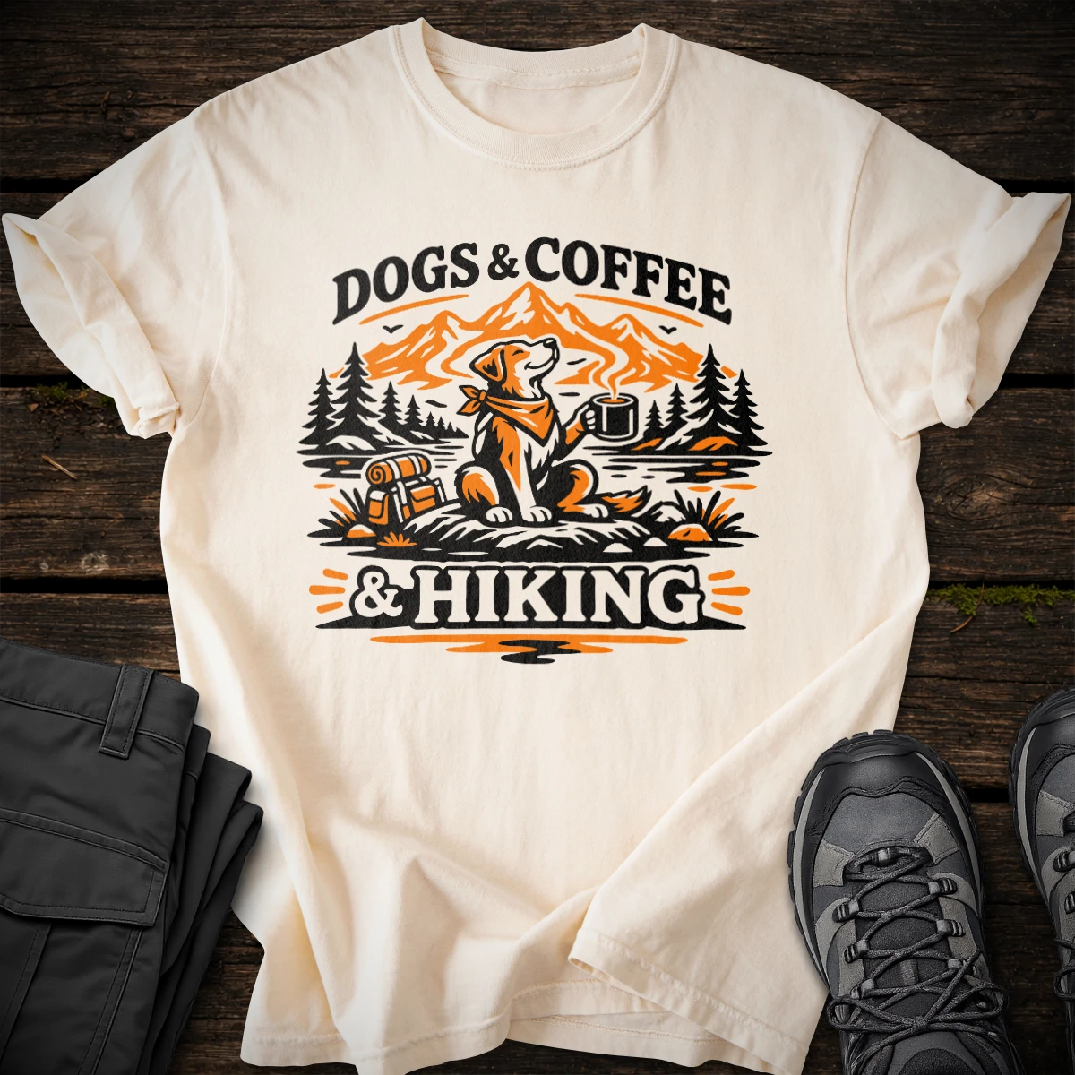 Dogs & Coffee & Hiking T-shirt