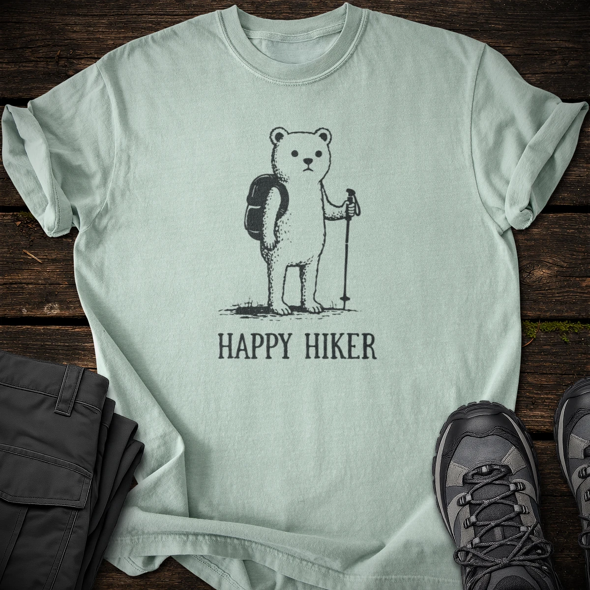 Happy Bear Hiker T-shirt