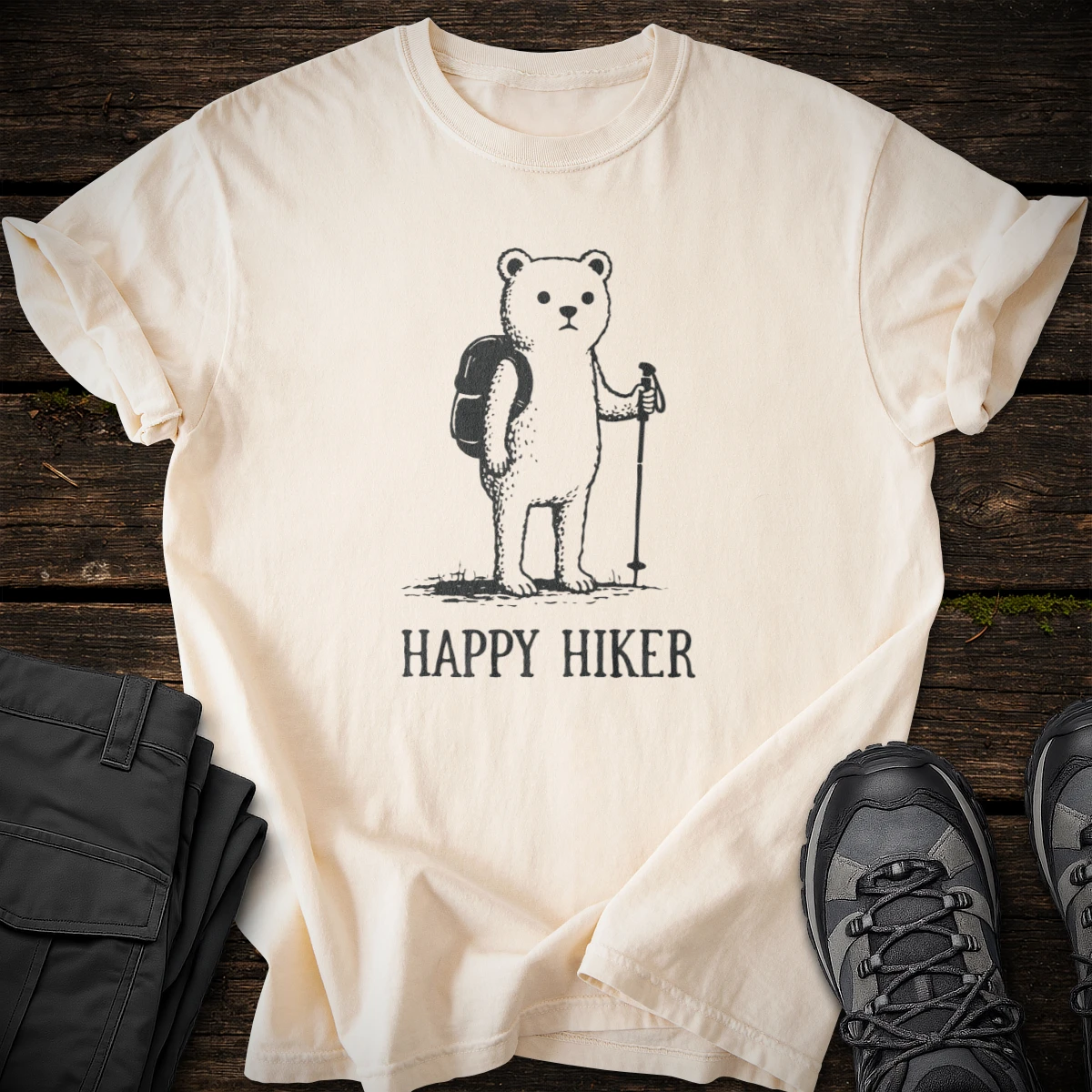Happy Bear Hiker T-shirt