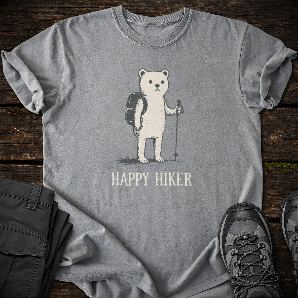 Happy Bear Hiker T-shirt