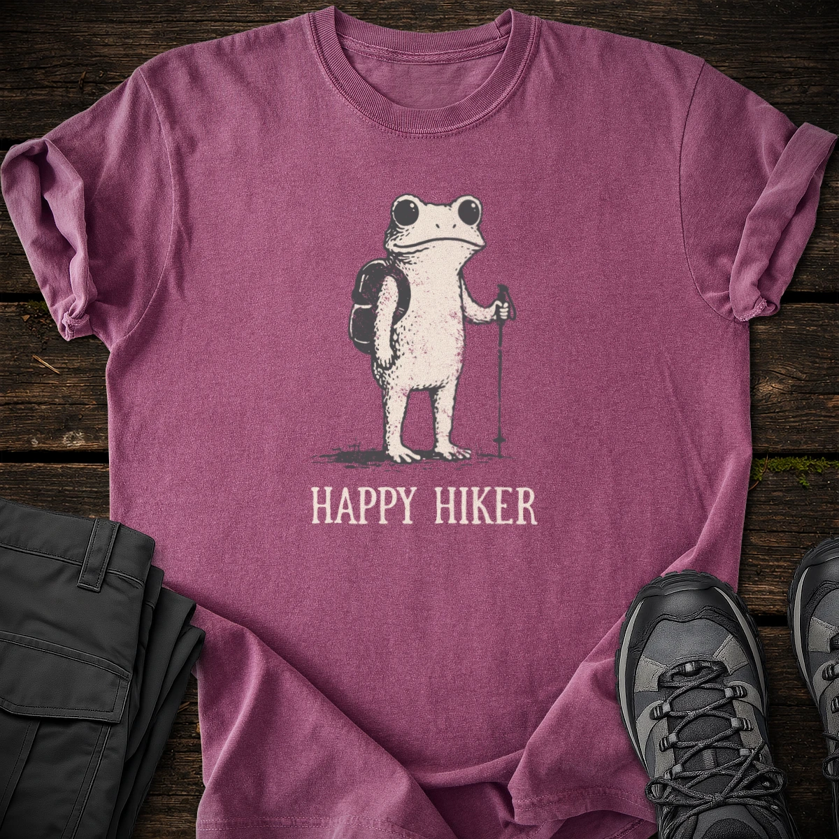 Happy Frog Hiker T-shirt