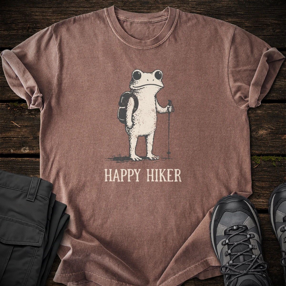 Happy Frog Hiker T-shirt
