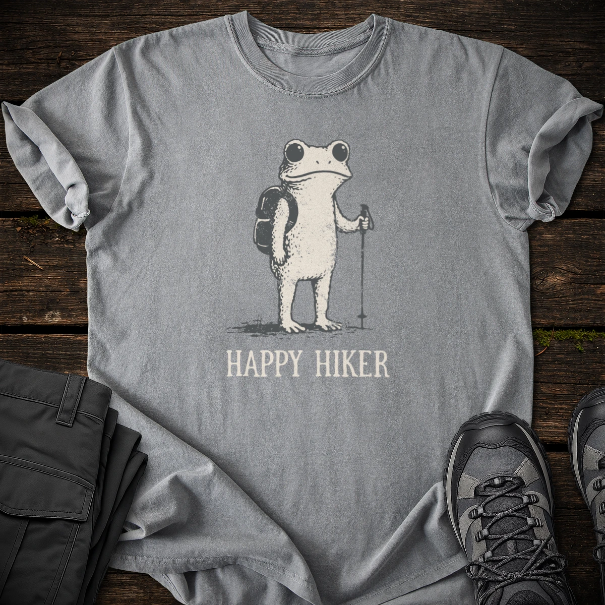 Happy Frog Hiker T-shirt
