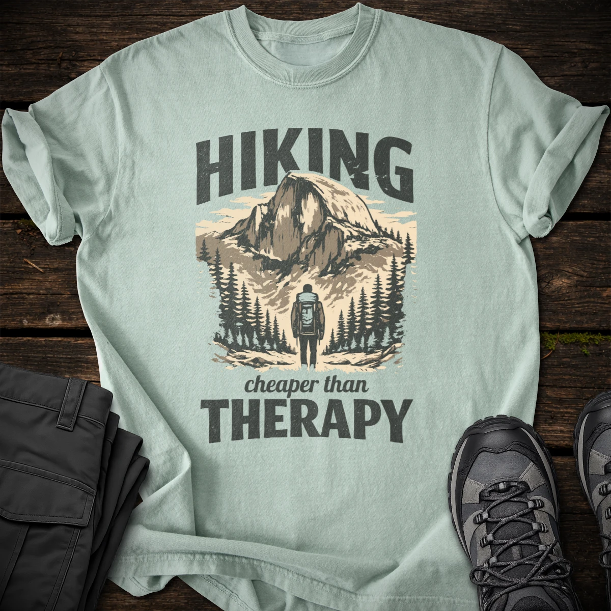 Hiking Cheaper Than Therapy T-shirt