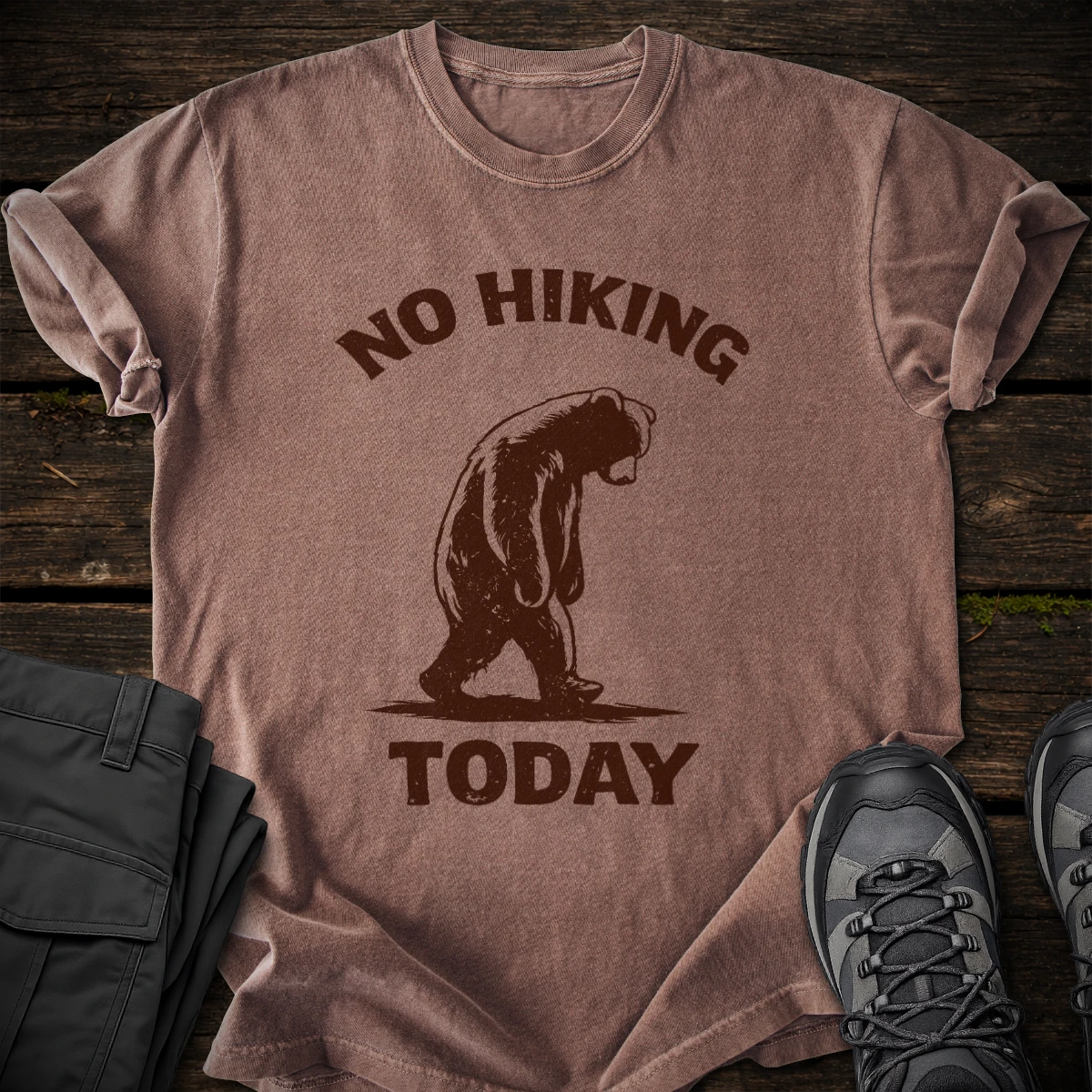 No Hiking Today T-shirt